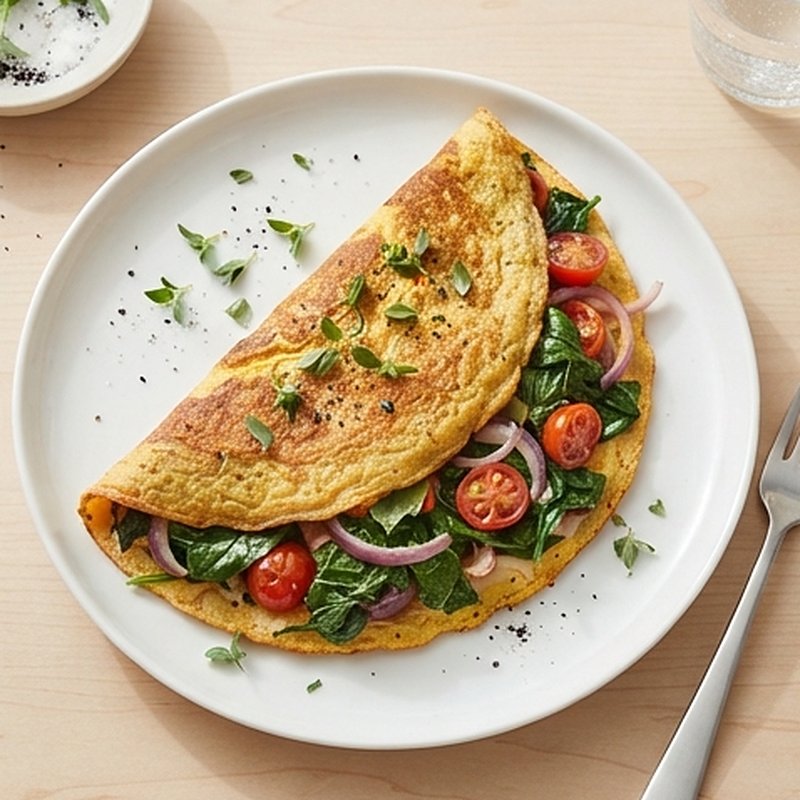 Chickpea Flour Veggie Omelet