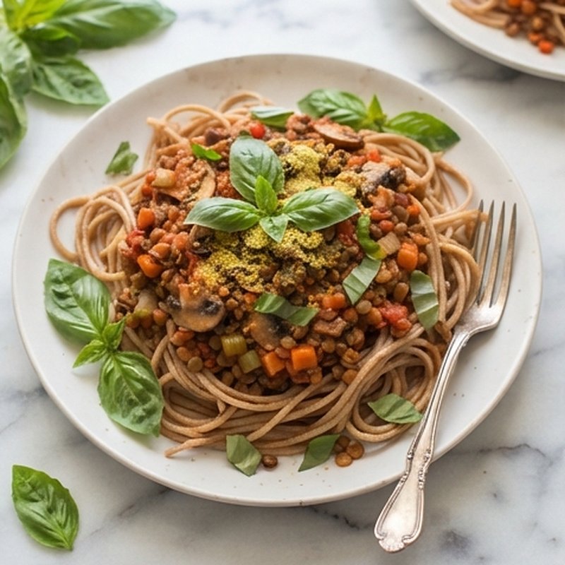 Mushroom Lentil Bolognese