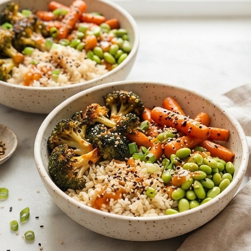 Orange Ginger Veggie Rice Bowls
