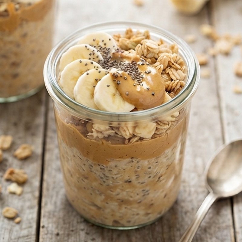 Peanut Butter Banana Overnight Oats